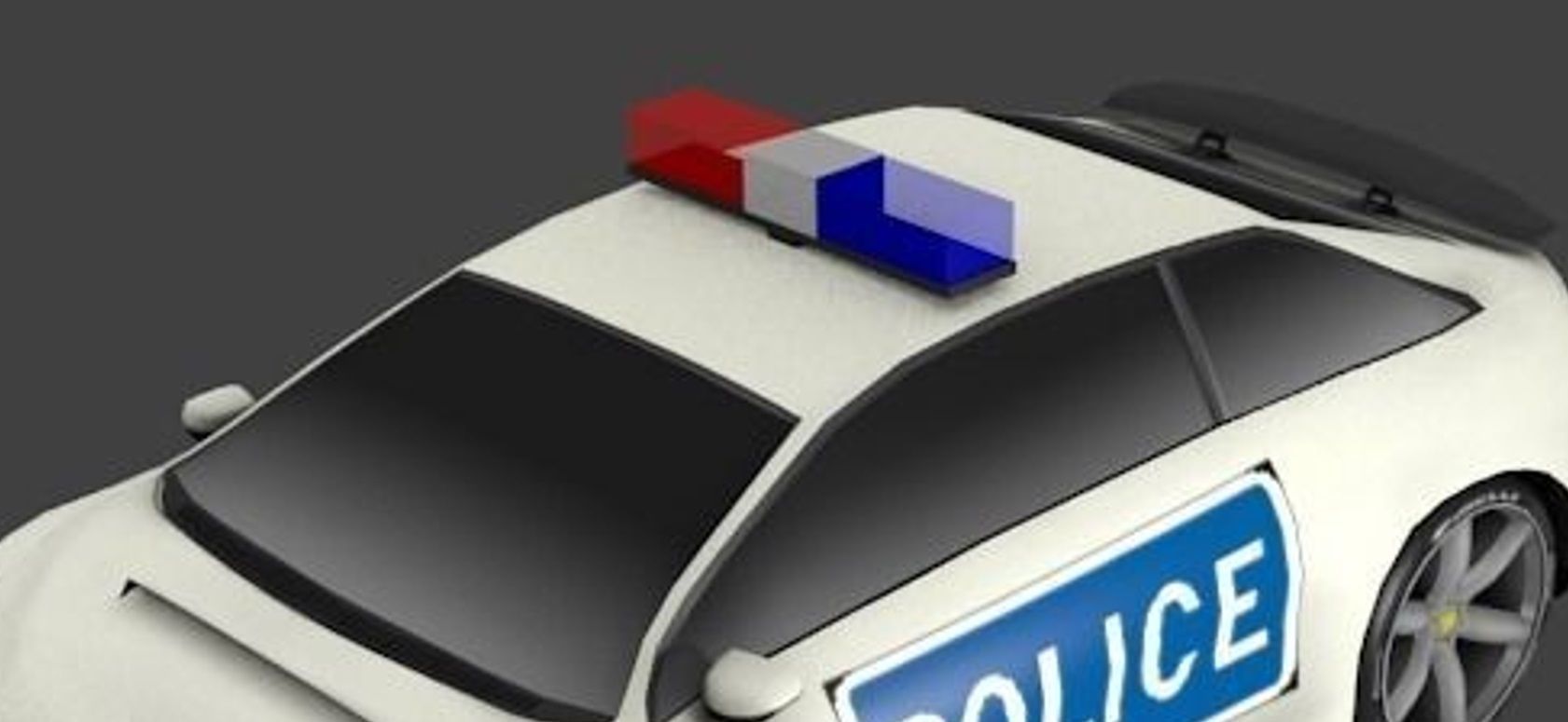 Police Car Sport Audi Concept AAA Low-poly 3D model_13