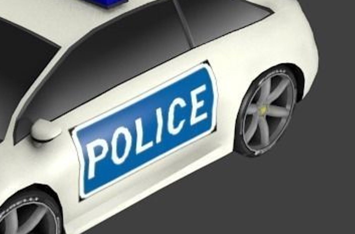 Police Car Sport Audi Concept AAA Low-poly 3D model_11