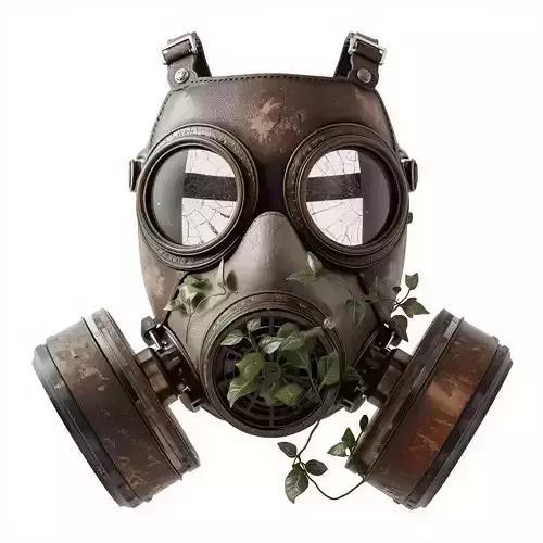 Post-Apocalyptic Gas Mask 3D Model v01