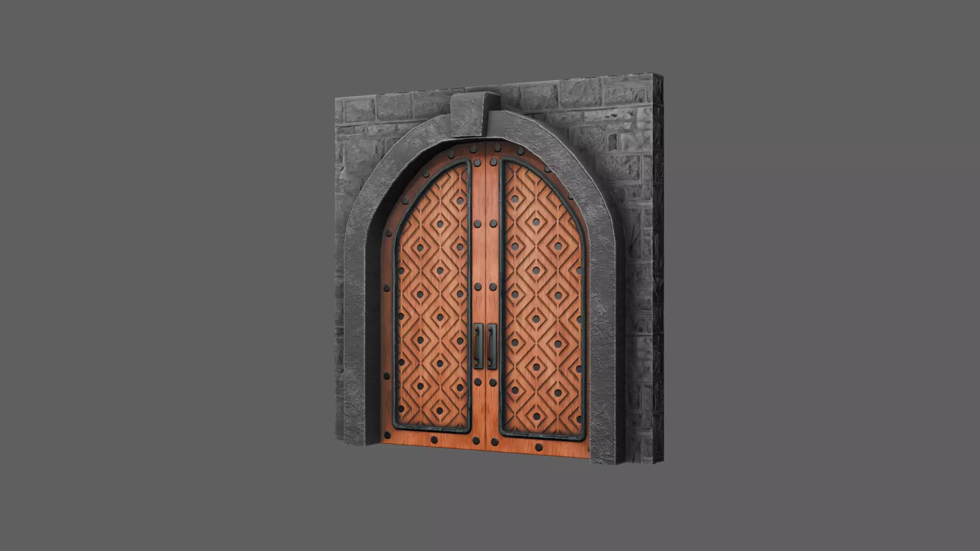 Medieval Doors Pack 02 Low-poly 3D model
