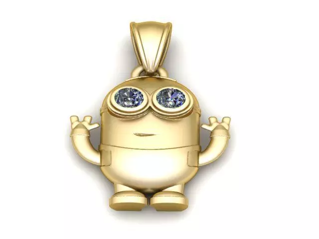 Luxury Cartoon Character Gold Pendant 3D print model