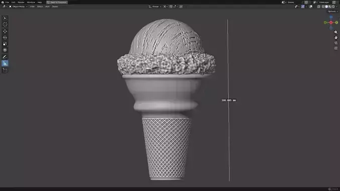 Ice Cream Cone 2 3D print model 4
