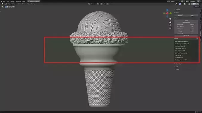 Ice Cream Cone 2 3D print model 2