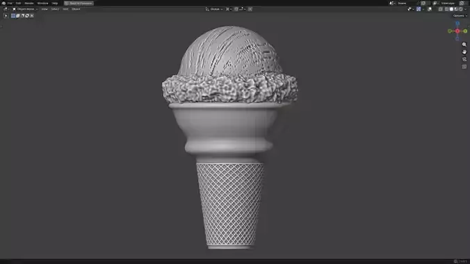 Ice Cream Cone 2 3D print model