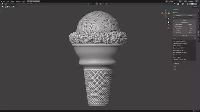 Ice Cream Cone 2 3D print model 7