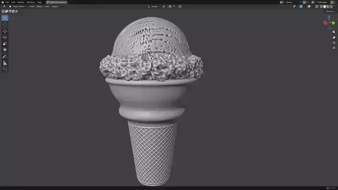 Ice Cream Cone 2 3D print model 5