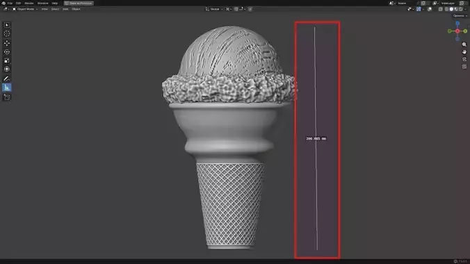 Ice Cream Cone 2 3D print model 3