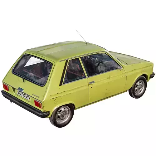 Peugeot 104 - 1970s Retro French Car 3D model 4