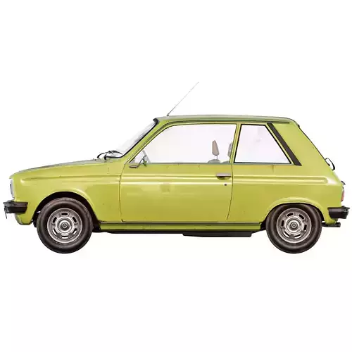 Peugeot 104 - 1970s Retro French Car 3D model 6