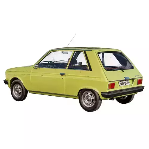 Peugeot 104 - 1970s Retro French Car 3D model 2