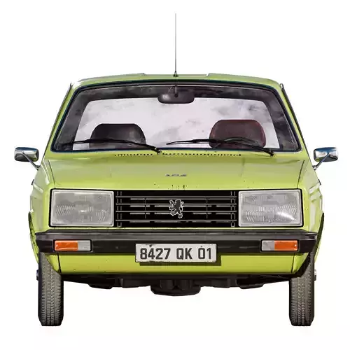 Peugeot 104 - 1970s Retro French Car 3D model 7