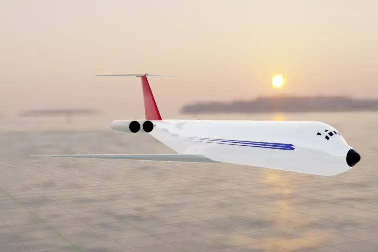 VC-10 1100 Style Jetliner - Custom Quad Engine Plane Low-poly 3D model