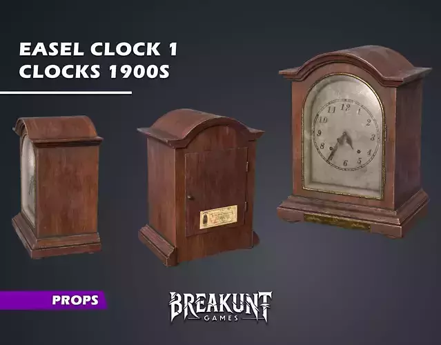 Easel Clock 1 - Clocks 1900s