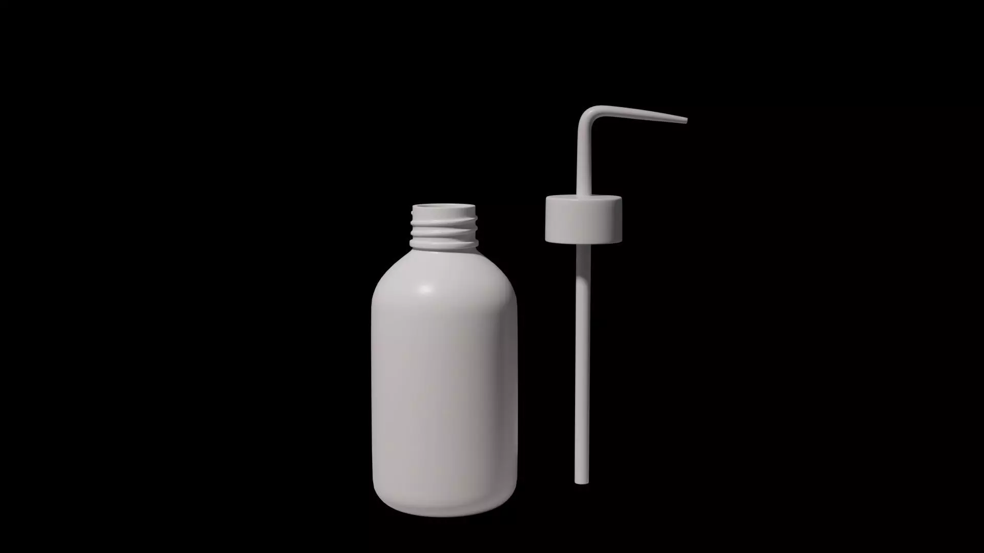 Laboratory Plastic Wash Bottle with Angled Nozzle Clean Neutral 3D model