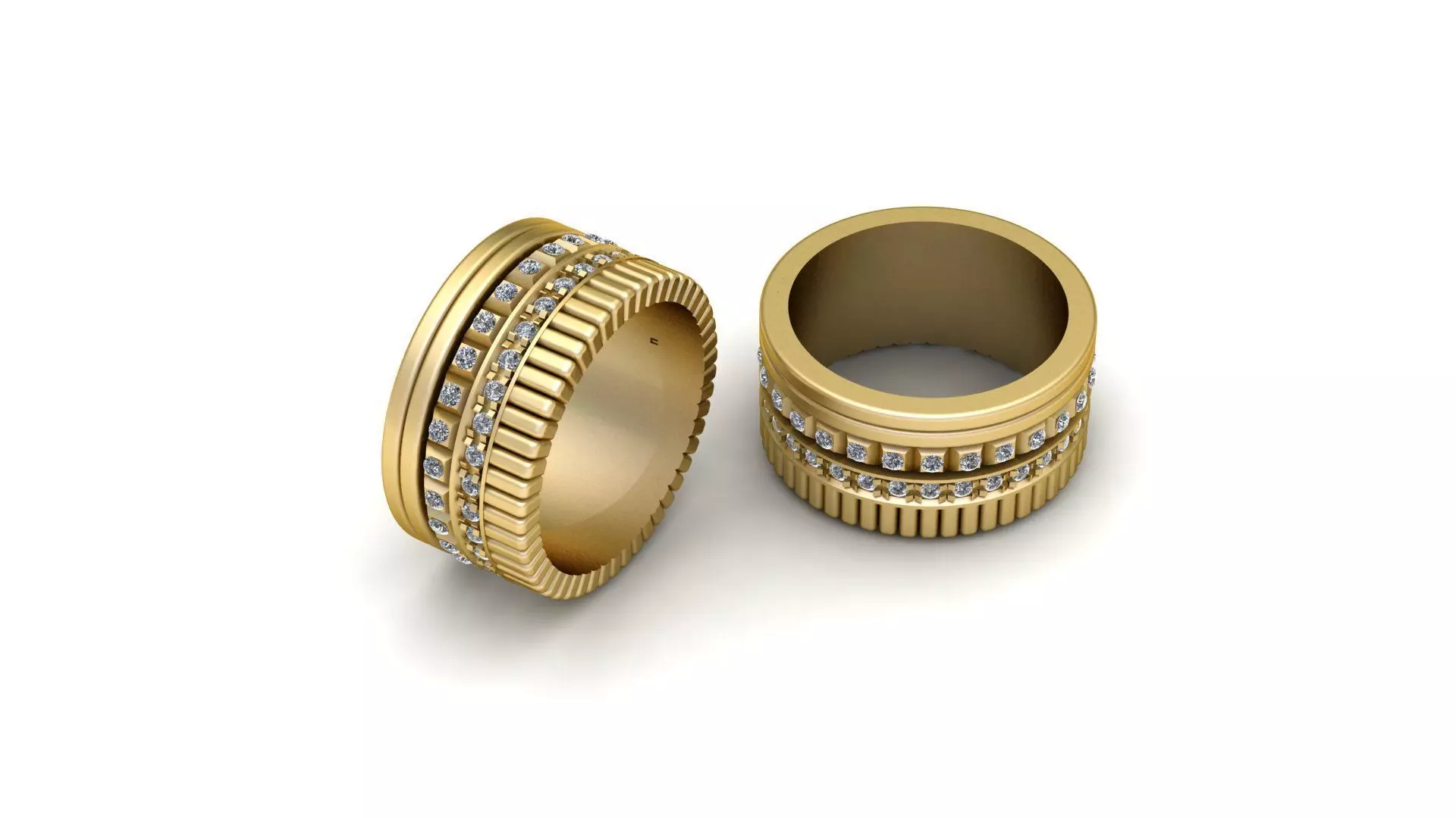 Classic Elegance Diamond Ring 3D print model