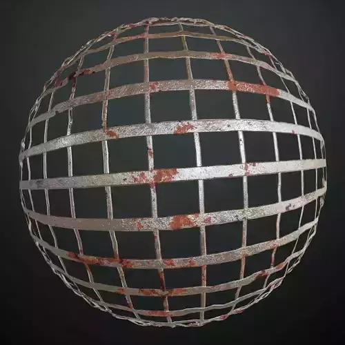 Rusted Metal Walkway PBR Seamless Texture