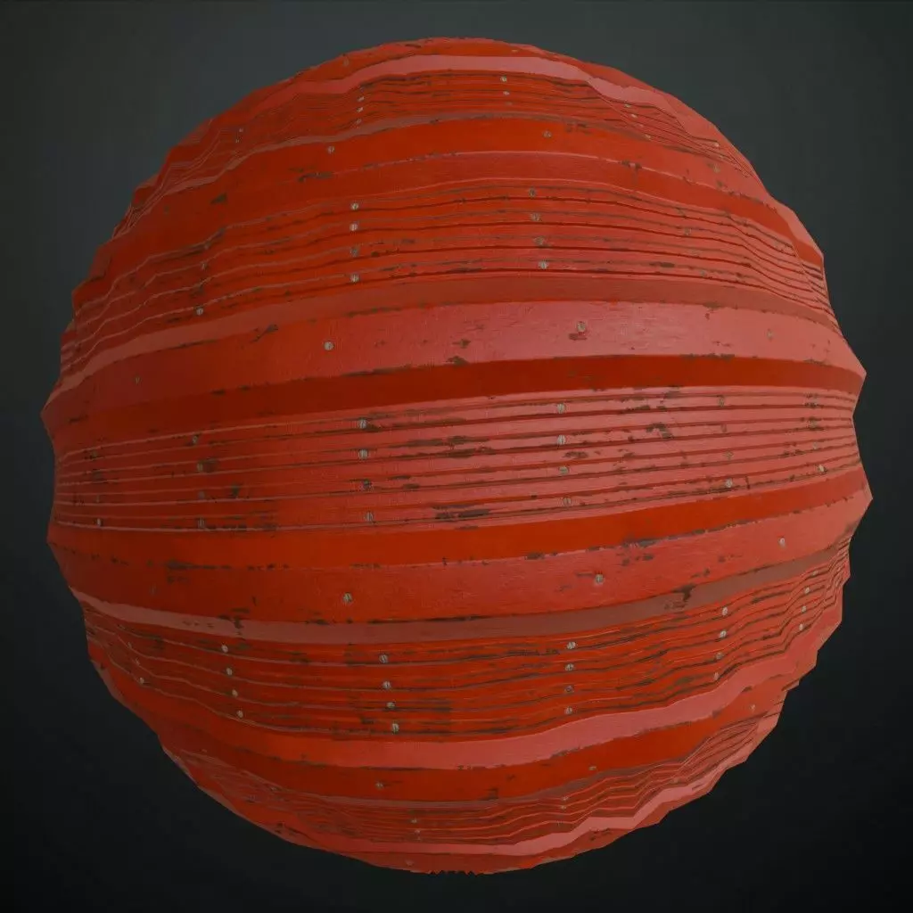 Red Steel Container PBR Seamless Texture