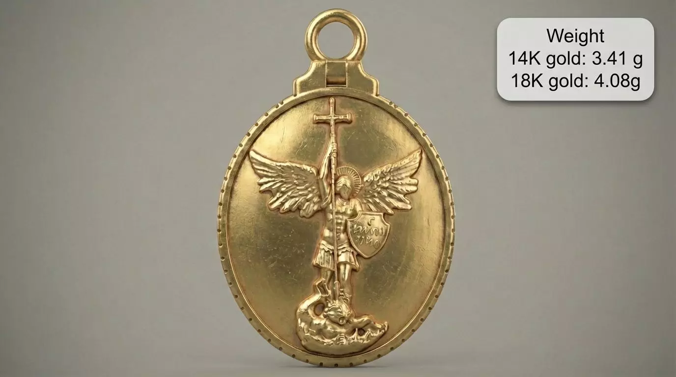 Archangel Saint Michael Victory Medallion 3D print model