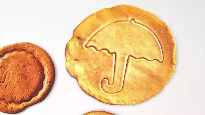 Dalgona Cookies Set 3D model 7