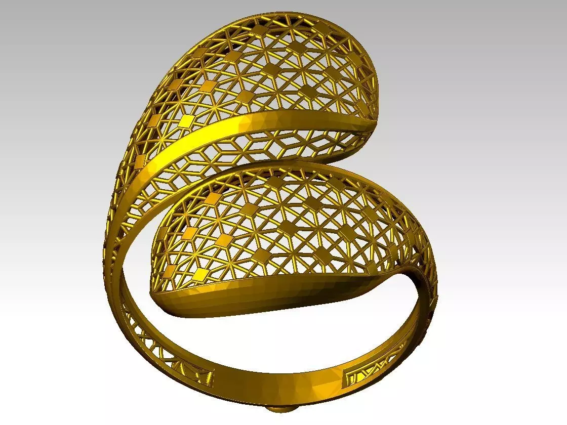 BEAUTIFUL LIGHT WEIGHT RING READY TO PRINT 3D print model
