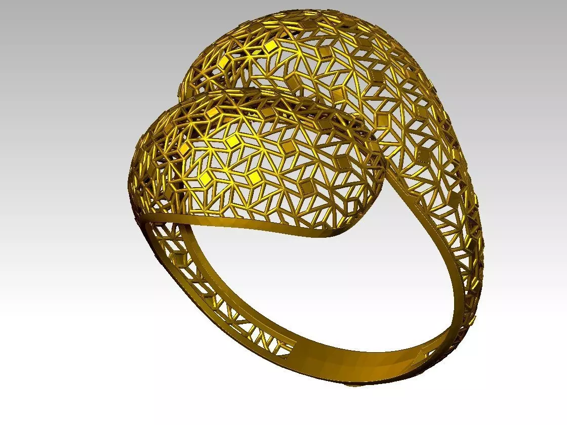 BEAUTIFUL LIGHT WEIGHT RING READY TO PRINT 3D print model