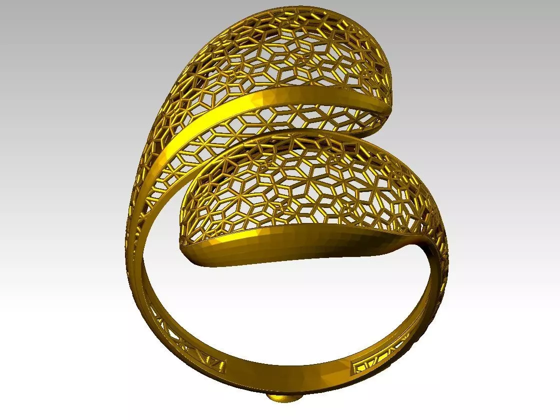 BEAUTIFUL LIGHT WEIGHT RING READY TO PRINT 3D print model