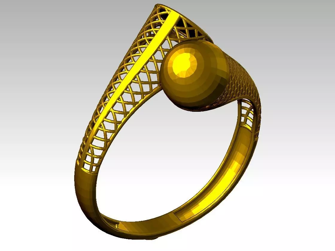 BEAUTIFUL LIGHT WEIGHT RING READY TO PRINT 3D print model