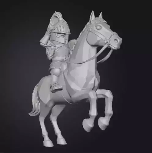 Medieval Knight Rider Sculpture 
