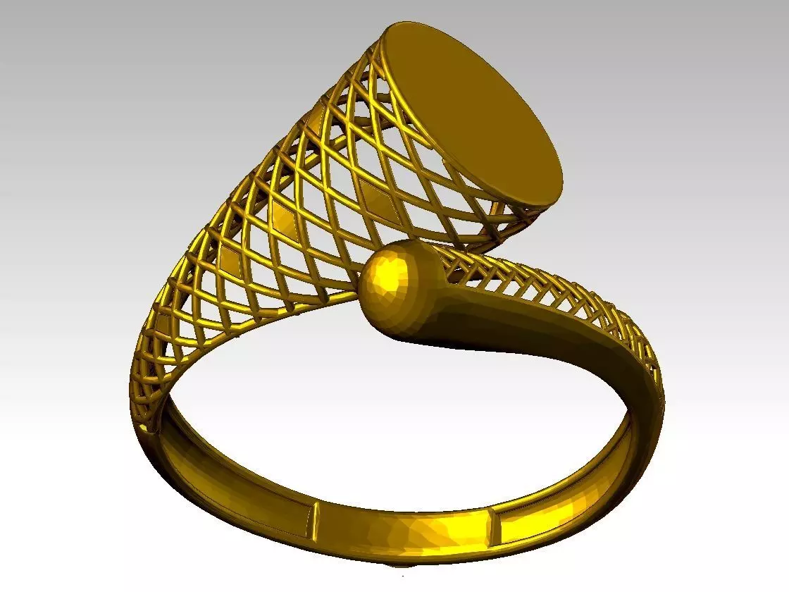 BEAUTIFUL LIGHT WEIGHT RING READY TO PRINT 3D print model