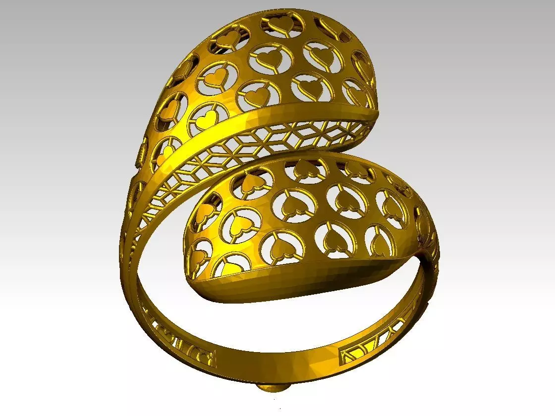BEAUTIFUL LIGHT WEIGHT RING READY TO PRINT 3D print model