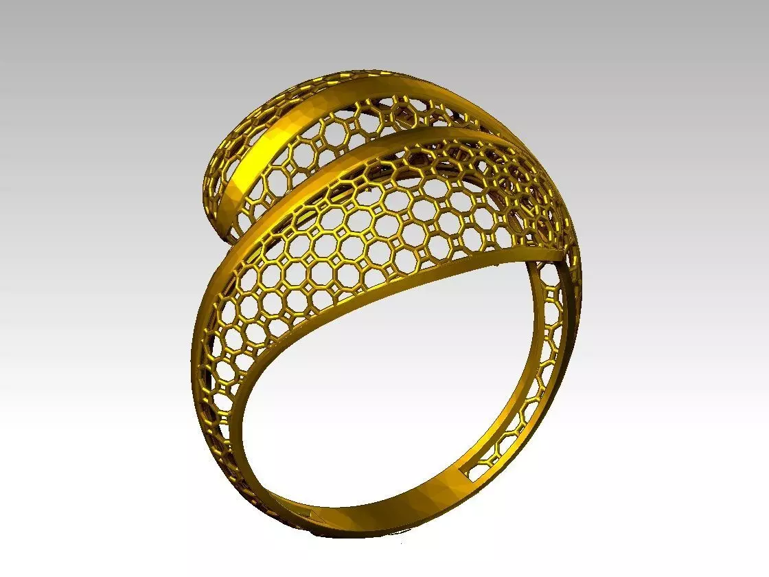 BEAUTIFUL LIGHT WEIGHT RING READY TO PRINT 3D print model