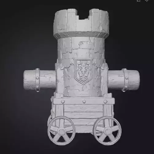 Medieval Siege Tower Sculpture