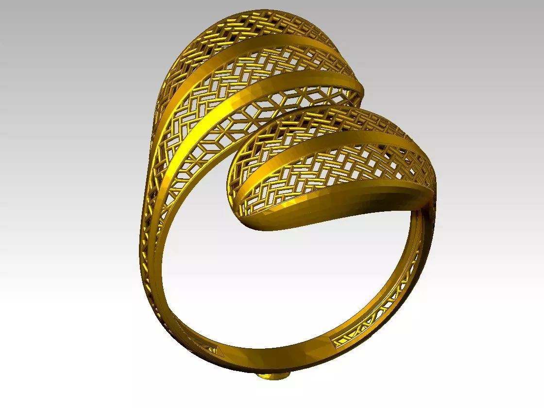 BEAUTIFUL LIGHT WEIGHT RING READY TO PRINT 3D print model