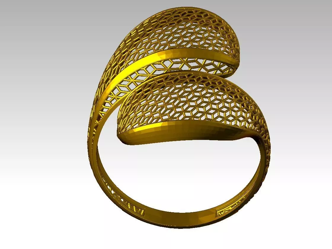 BEAUTIFUL LIGHT WEIGHT RING READY TO PRINT 3D print model