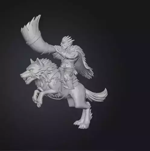 Mythic War Rider Sculpture