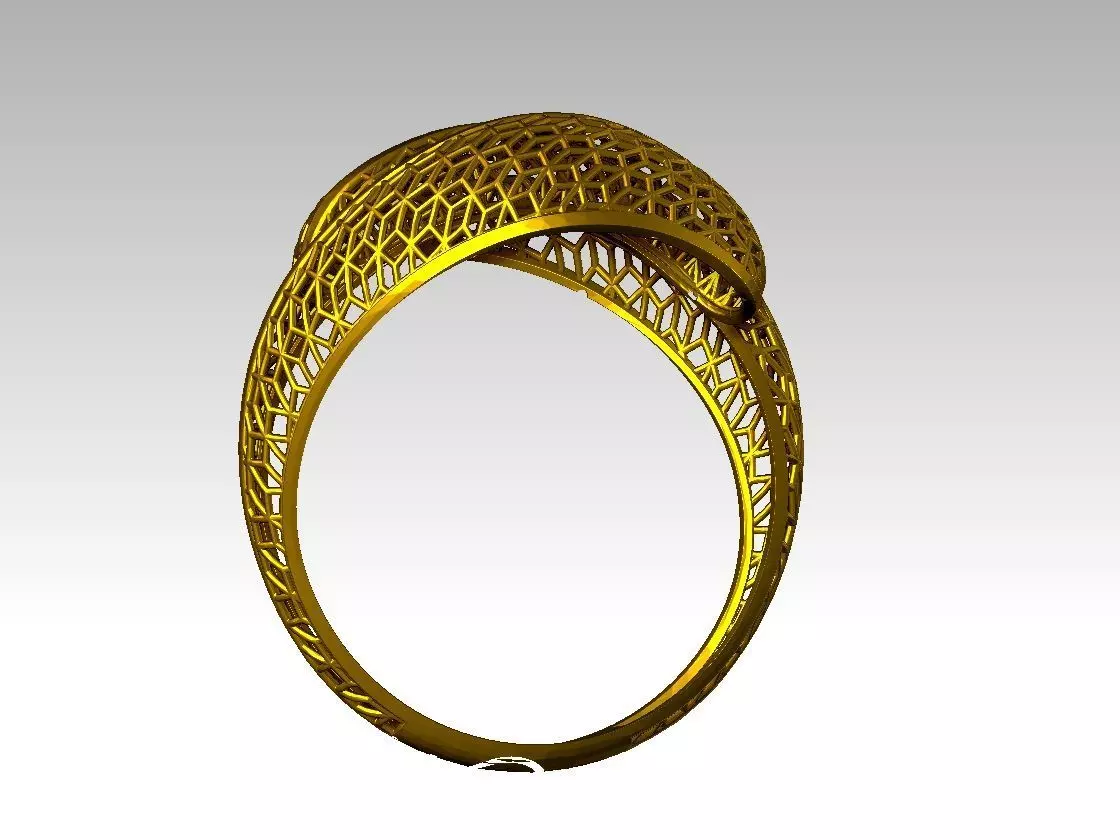 BEAUTIFUL LIGHT WEIGHT RING READY TO PRINT 3D print model