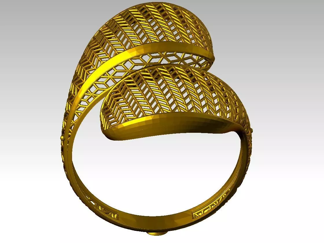 BEAUTIFUL LIGHT WEIGHT RING READY TO PRINT 3D print model