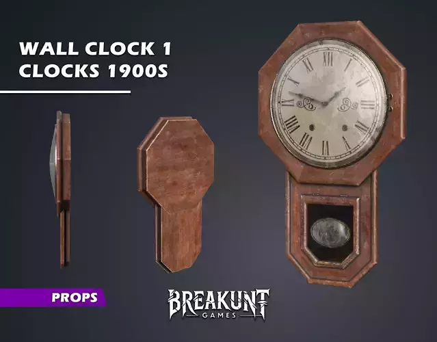 Wall Clock 1 - Clocks 1900s