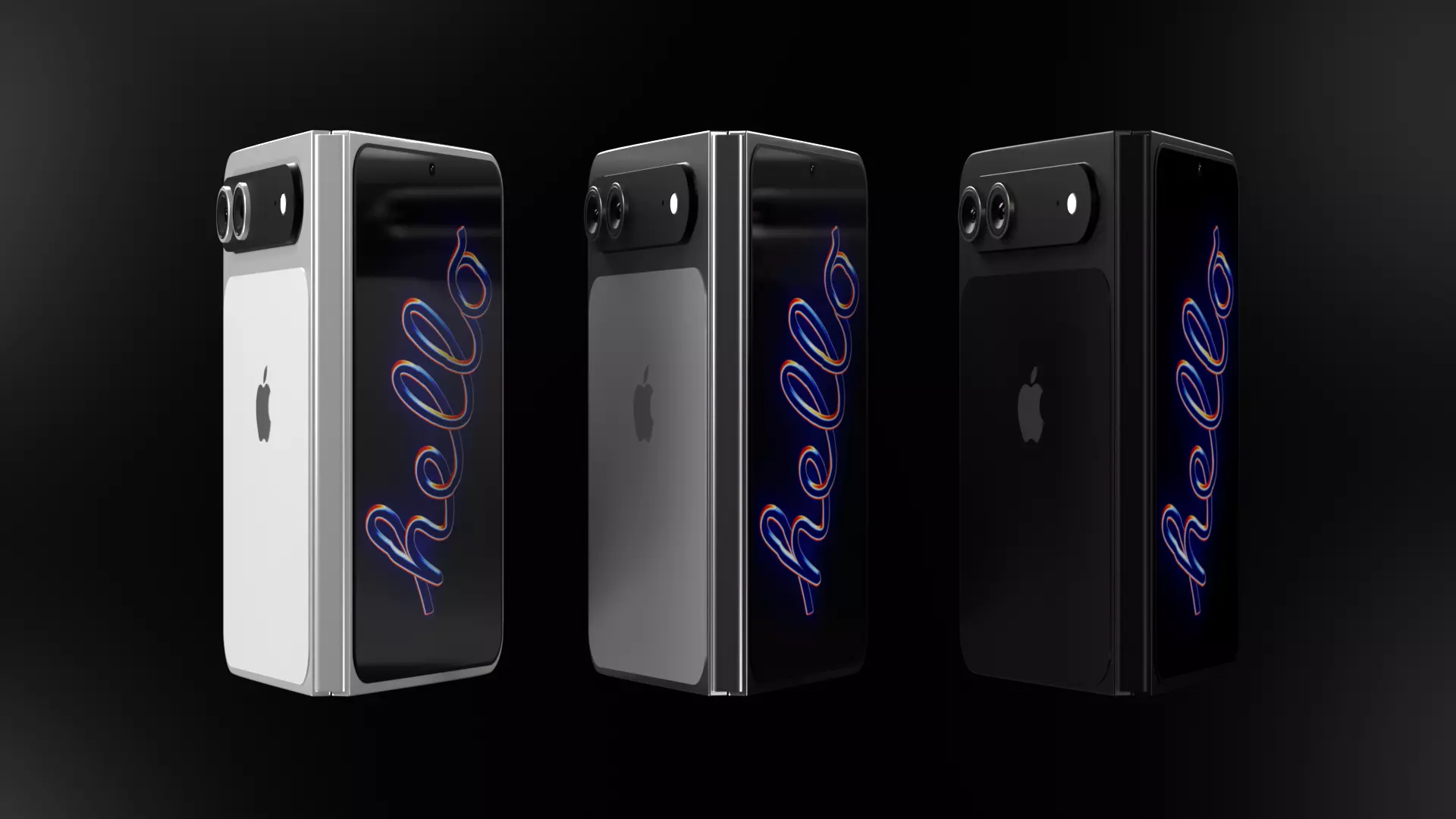 iPhone Fold Concept 3D Model with Loop Animation 3D model