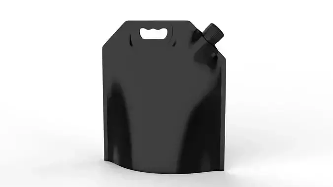 Stand-Up Spout Pouch Packaging 3D model 3