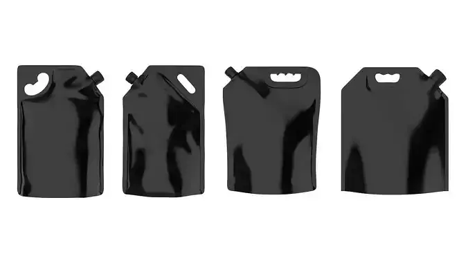 Stand-Up Spout Pouch Packaging 3D model