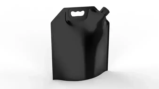 Stand-Up Spout Pouch Packaging 3D model 2