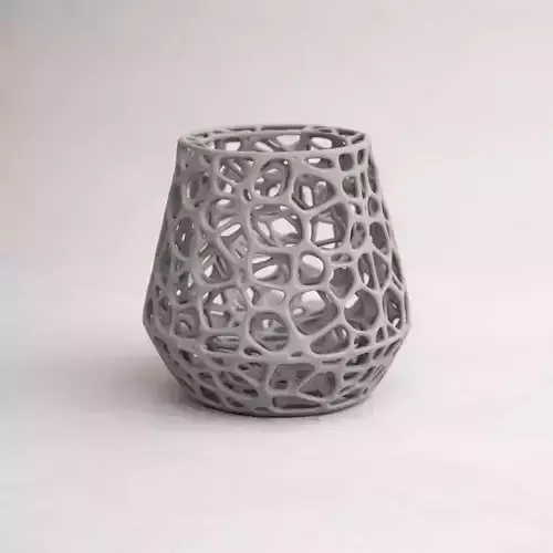 Modern Organic Lattice Bowl -Parametric Decorative Vase 