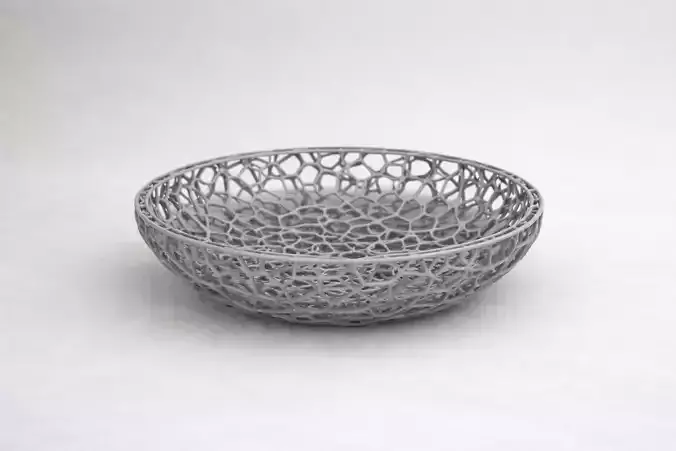 Modern Organic Lattice Bowl -Parametric Decorative Vase 