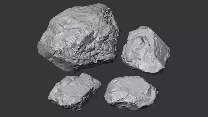 4 Stones Set 3D Scan