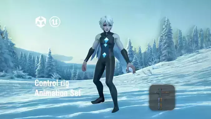Ice Winged Sorceress with Platinum Hair