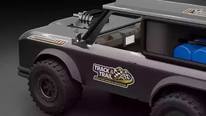 SKR74 High-Poly Cinematic Truck 3D model 3