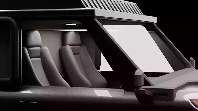 SKR74 High-Poly Cinematic Truck 3D model 7