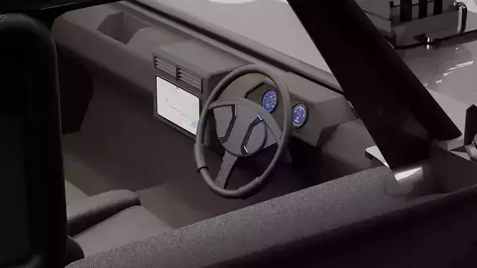 SKR74 High-Poly Cinematic Truck 3D model 6