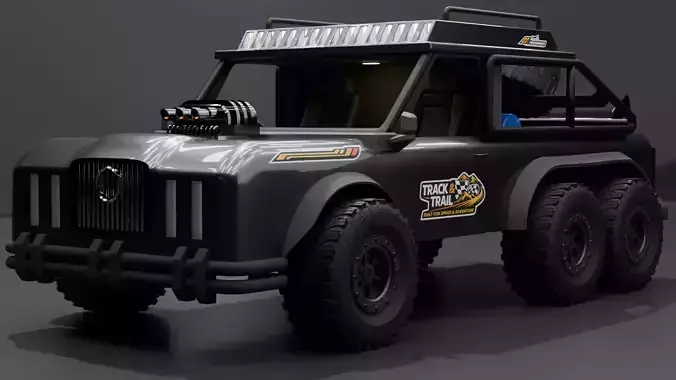 SKR74 High-Poly Cinematic Truck 3D model